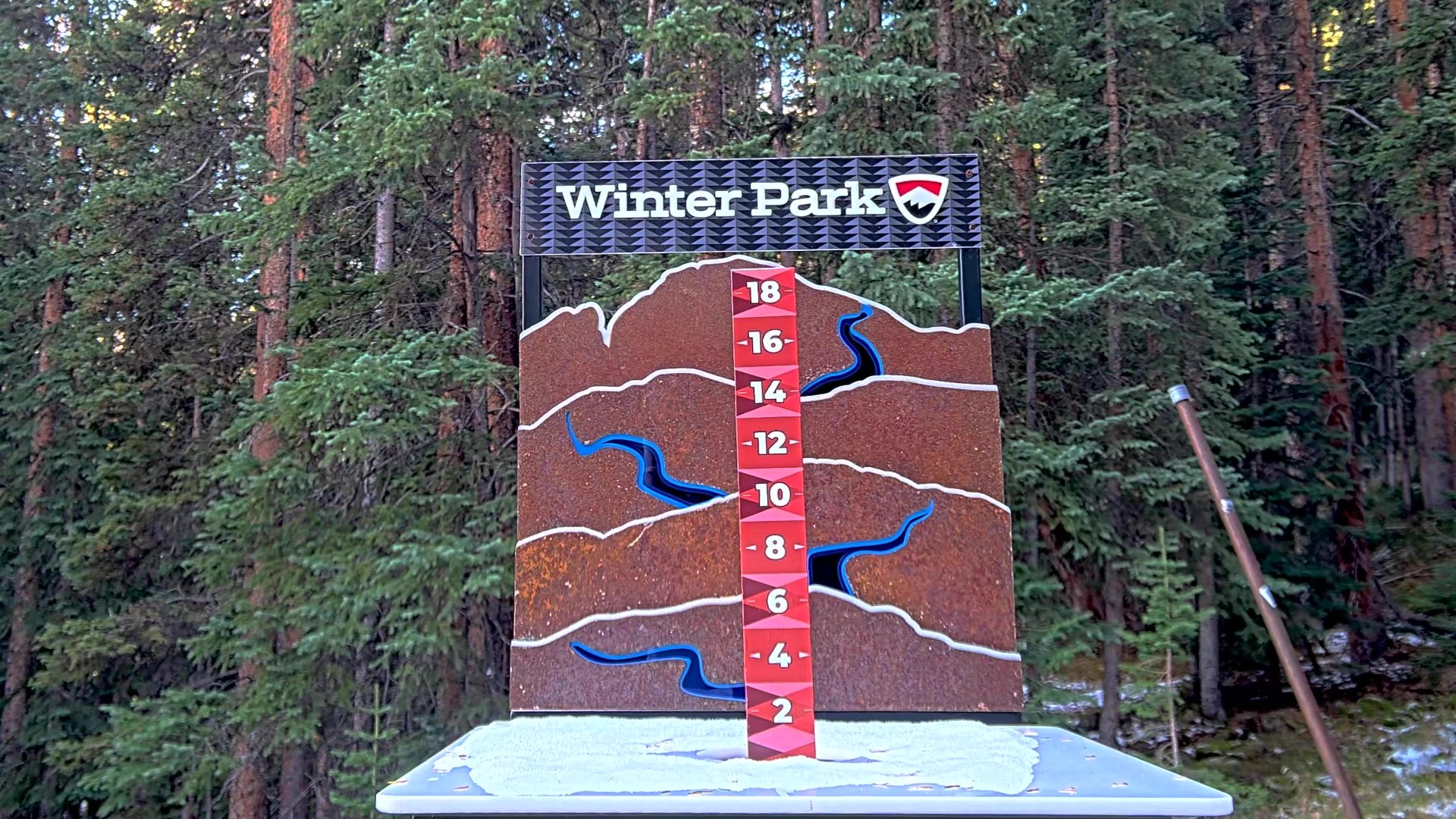 Winter Park snow stake