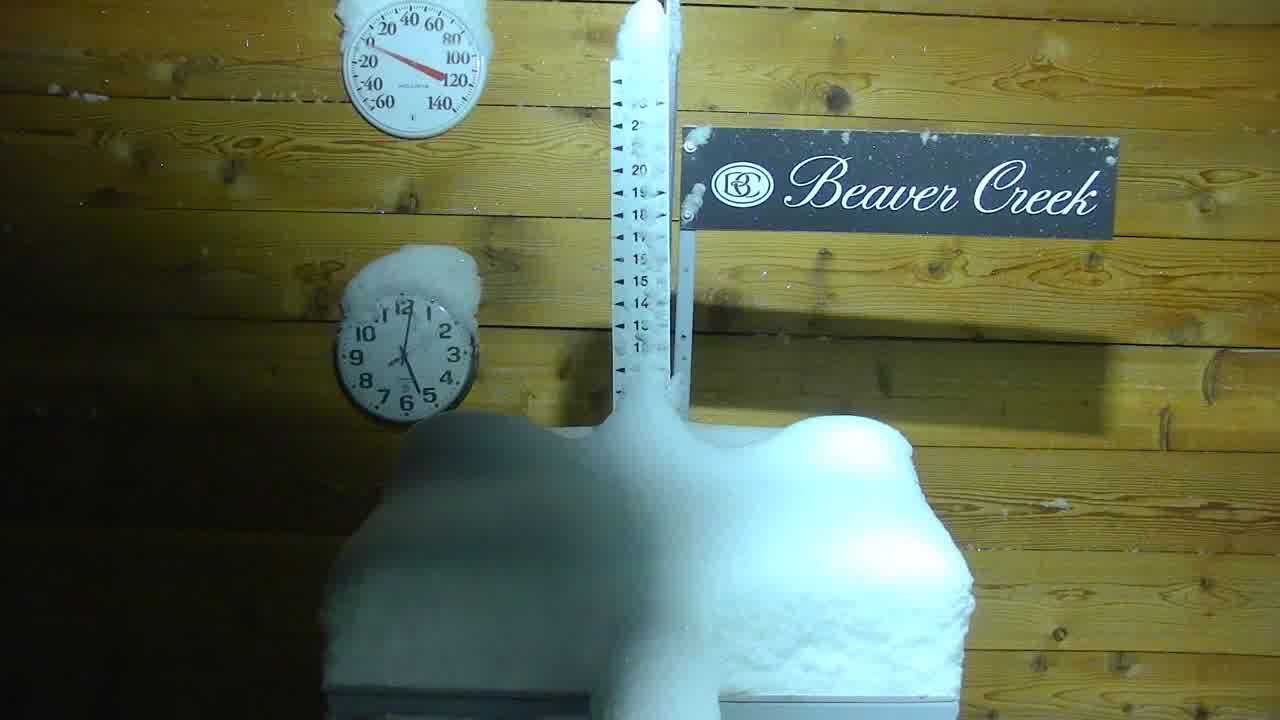 Beaver Creek snow stake, measured 12.0 inches