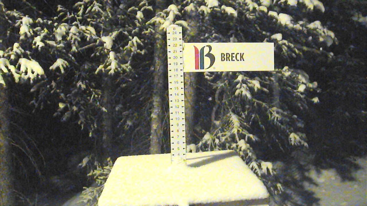 Breckenridge snow stake, measured 4.0 inches