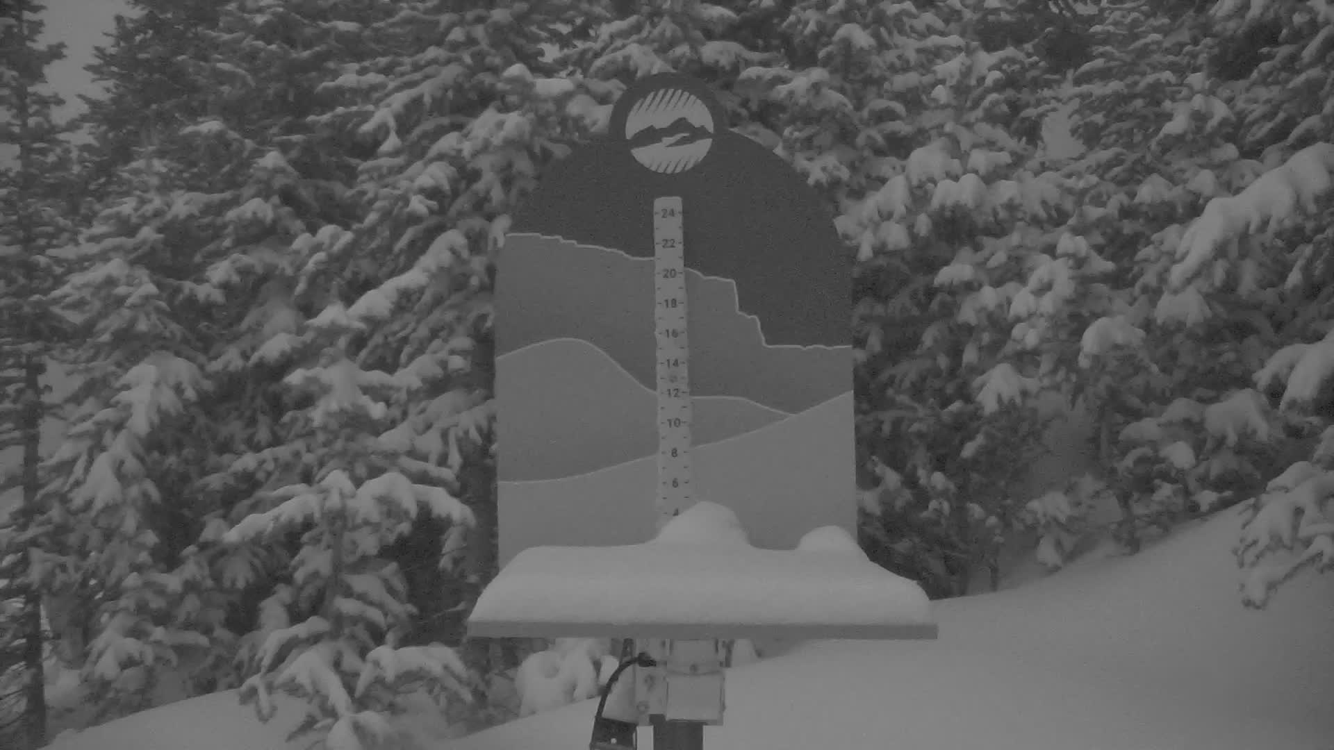 Brian Head snow stake, measured 4.0 inches