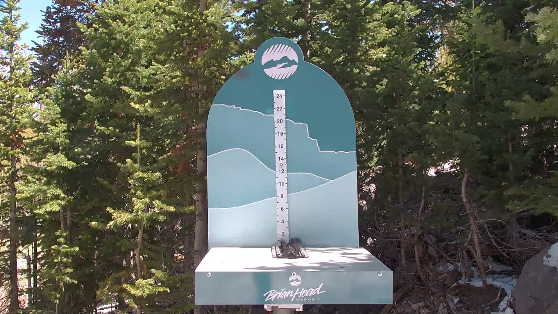 Brian Head snow stake, measured 0.0 inches