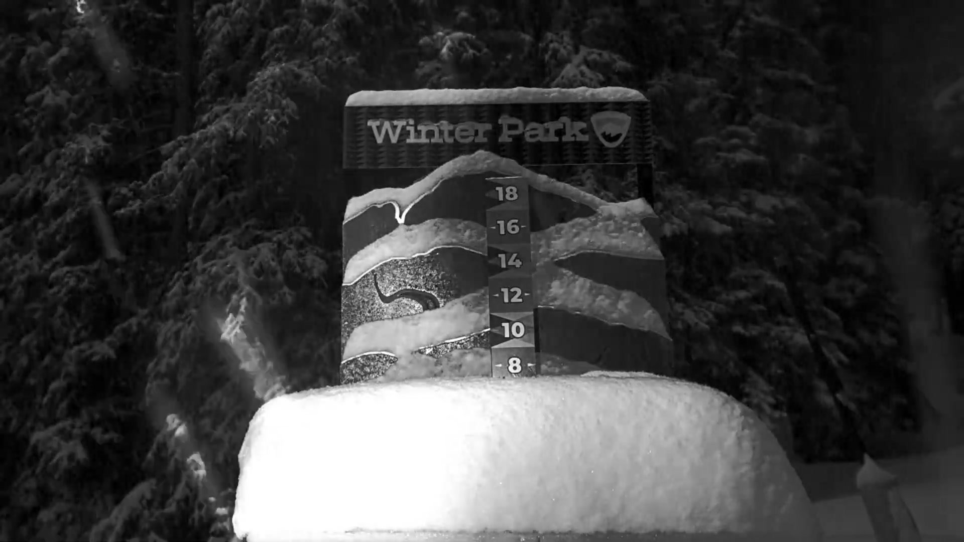 Winter Park snow stake, measured 8.0 inches